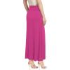 imageHybrid ampamp Company Womens Stretch Lightweight Flowy Maxi Skirt  Casual Fold Over Waist Made in USAFuchsia