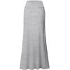 imageHybrid ampamp Company Womens Stretch Lightweight Flowy Maxi Skirt  Casual Fold Over Waist Made in USAHeathergr