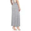 imageHybrid ampamp Company Womens Stretch Lightweight Flowy Maxi Skirt  Casual Fold Over Waist Made in USAHeathergrey