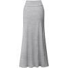 imageHybrid ampamp Company Womens Stretch Lightweight Flowy Maxi Skirt  Casual Fold Over Waist Made in USAHeathergrey