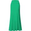 imageHybrid ampamp Company Womens Stretch Lightweight Flowy Maxi Skirt  Casual Fold Over Waist Made in USAKelly Gree