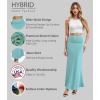imageHybrid ampamp Company Womens Stretch Lightweight Flowy Maxi Skirt  Casual Fold Over Waist Made in USAKsksd95001017aqua