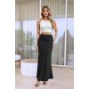 imageHybrid ampamp Company Womens Stretch Lightweight Flowy Maxi Skirt  Casual Fold Over Waist Made in USAKsksd95001017black
