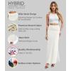 imageHybrid ampamp Company Womens Stretch Lightweight Flowy Maxi Skirt  Casual Fold Over Waist Made in USAKsksd95001017ivory