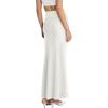 imageHybrid ampamp Company Womens Stretch Lightweight Flowy Maxi Skirt  Casual Fold Over Waist Made in USAKsksd95001017ivory