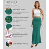 imageHybrid ampamp Company Womens Stretch Lightweight Flowy Maxi Skirt  Casual Fold Over Waist Made in USAKsksd95001017jade