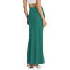 imageHybrid ampamp Company Womens Stretch Lightweight Flowy Maxi Skirt  Casual Fold Over Waist Made in USAKsksd95001017jade