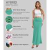 imageHybrid ampamp Company Womens Stretch Lightweight Flowy Maxi Skirt  Casual Fold Over Waist Made in USAKsksd95001017mint