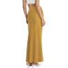 imageHybrid ampamp Company Womens Stretch Lightweight Flowy Maxi Skirt  Casual Fold Over Waist Made in USAKsksd95001017mustard