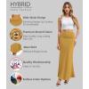 imageHybrid ampamp Company Womens Stretch Lightweight Flowy Maxi Skirt  Casual Fold Over Waist Made in USAKsksd95001017mustard