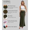 imageHybrid ampamp Company Womens Stretch Lightweight Flowy Maxi Skirt  Casual Fold Over Waist Made in USAKsksd95001017olive