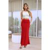 imageHybrid ampamp Company Womens Stretch Lightweight Flowy Maxi Skirt  Casual Fold Over Waist Made in USAKsksd95001017red