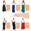 imageHybrid ampamp Company Womens Stretch Lightweight Flowy Maxi Skirt  Casual Fold Over Waist Made in USAKsksd95001017royal