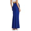 imageHybrid ampamp Company Womens Stretch Lightweight Flowy Maxi Skirt  Casual Fold Over Waist Made in USAKsksd95001017royal