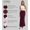 imageHybrid ampamp Company Womens Stretch Lightweight Flowy Maxi Skirt  Casual Fold Over Waist Made in USAKsksd95001017wine