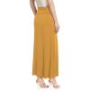 imageHybrid ampamp Company Womens Stretch Lightweight Flowy Maxi Skirt  Casual Fold Over Waist Made in USAMustard