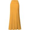 imageHybrid ampamp Company Womens Stretch Lightweight Flowy Maxi Skirt  Casual Fold Over Waist Made in USAMustard