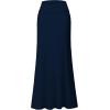 imageHybrid ampamp Company Womens Stretch Lightweight Flowy Maxi Skirt  Casual Fold Over Waist Made in USANavy
