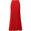 imageHybrid ampamp Company Womens Stretch Lightweight Flowy Maxi Skirt  Casual Fold Over Waist Made in USARed