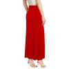 imageHybrid ampamp Company Womens Stretch Lightweight Flowy Maxi Skirt  Casual Fold Over Waist Made in USARed