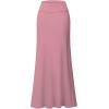 imageHybrid ampamp Company Womens Stretch Lightweight Flowy Maxi Skirt  Casual Fold Over Waist Made in USARose