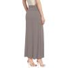 imageHybrid ampamp Company Womens Stretch Lightweight Flowy Maxi Skirt  Casual Fold Over Waist Made in USATaupe