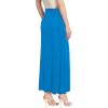 imageHybrid ampamp Company Womens Stretch Lightweight Flowy Maxi Skirt  Casual Fold Over Waist Made in USATurquoise