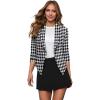 imageHybrid ampamp Company Lightweight Open Front Cardigan Classic Ruched Sleeve Work Office Blazer Suit Jackets10280blackWhit