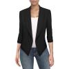 imageHybrid ampamp Company Versatile and Modern Womens Nylon Ponte De Roma Open Blazer Jacket1073tblack