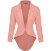imageHybrid ampamp Company Womens Casual Work High Low Blazer Jacket  JK455901073tlight Coral