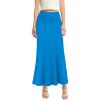 imageHybrid ampamp Company Womens Stretch Lightweight Flowy Maxi Skirt  Casual Fold Over Waist Made in USATurquoise