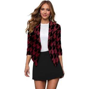 imageHybrid ampamp Company Lightweight Open Front Cardigan Classic Ruched Sleeve Work Office Blazer Suit Jackets11394winblk