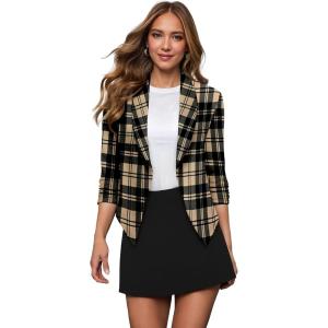 imageHybrid ampamp Company Lightweight Open Front Cardigan Classic Ruched Sleeve Work Office Blazer Suit Jackets11396blktau