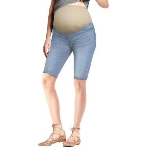 imageHybrid ampamp Company Maternity Womens Super Comfy Ultra Stretch Skinny JeansBermudabm4822slightblue
