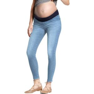 imageHybrid ampamp Company Maternity Womens Super Comfy Ultra Stretch Skinny JeansLight Wash4