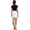 imageHybrid ampamp Company Womens Super Comfort Stretchy Basic Mini Pencil Skirt with Side SlitWhite