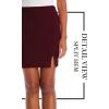 imageHybrid ampamp Company Womens Super Comfort Stretchy Basic Mini Pencil Skirt with Side SlitWine