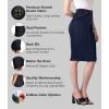 imageLexi Womens Stretch Pencil Skirts with Functional Pockets A Line ampamp Destructed Mini Denim SkirtsIndigo