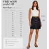 imageLexi Womens Stretch Pencil Skirts with Functional Pockets A Line ampamp Destructed Mini Denim SkirtsSks48015black