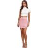 imageHybrid ampamp Company Womens Super Comfort Stretchy Basic Mini Pencil Skirt with Side SlitBlush