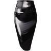 imageHybrid ampamp Company womens Women Nylon Ponte Office Pencil SkirtShiny Black