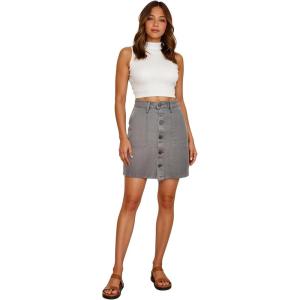 imageLexi Womens Stretch Pencil Skirts with Functional Pockets A Line ampamp Destructed Mini Denim SkirtsSks48016grey
