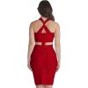 imageHybrid ampamp Company Womens Cross Bandage Fashion Hollow Out Sexy Sleeveless DressDrbd020red