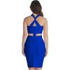 imageHybrid ampamp Company Womens Cross Bandage Fashion Hollow Out Sexy Sleeveless DressDrbd020royal