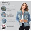 imageHybrid ampamp Company Womens Denim Jacket Embroidered Pearls Beading Jeans Jacket Coat With PocketsJk44172bpmedium Was