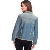 imageHybrid ampamp Company Womens Denim Jacket Embroidered Pearls Beading Jeans Jacket Coat With PocketsJk44172bpmedium Was