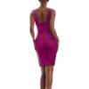 imageHybrid ampamp Company Womens Elegant Elastic Dress Chic KneeLength Bandage Bodycon Party DressLw102magenta