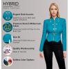 imageHybrid ampamp Company Womens Fashion Military Crop Premium Ultra Stretch GoldSliver Millennium Zipper Up Dressy Blazer JacketJade
