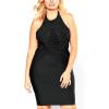 imageHybrid ampamp Company Womens Halter Neck Bodycon Dress Cross Strap Sexy Bandage Dress ClubwearDrbd002378black