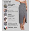 imageHybrid ampamp Company Womens Long Denim Skirt  Stretch Jean Skirt for Office and Casual WearGrey